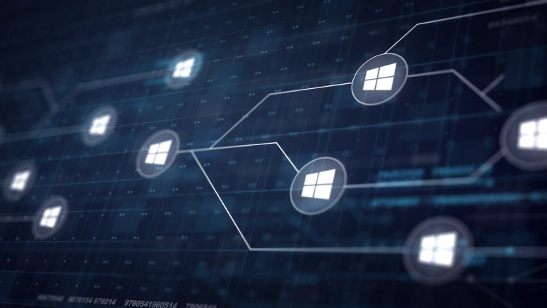 Windows Icon Line Connection of Circuit Board