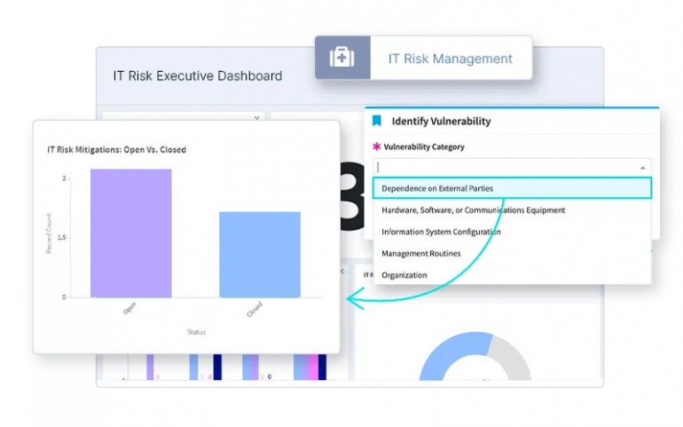 The Connected View feature of LogicGate Risk Cloud.