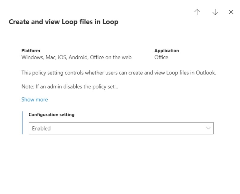 Screenshot demonstrating Figure H of Loop setup